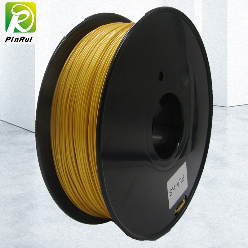 Pinrui Ard-chaighdeán 1kg 3D PLA PREAM PREARÁIN BUANAIGH dath óir buí