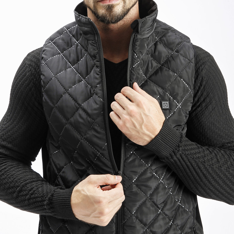 Feidhmíonn 5V ceallraí waistcoat téite in-athluchtaithe, veist téite leictreach d'fhir