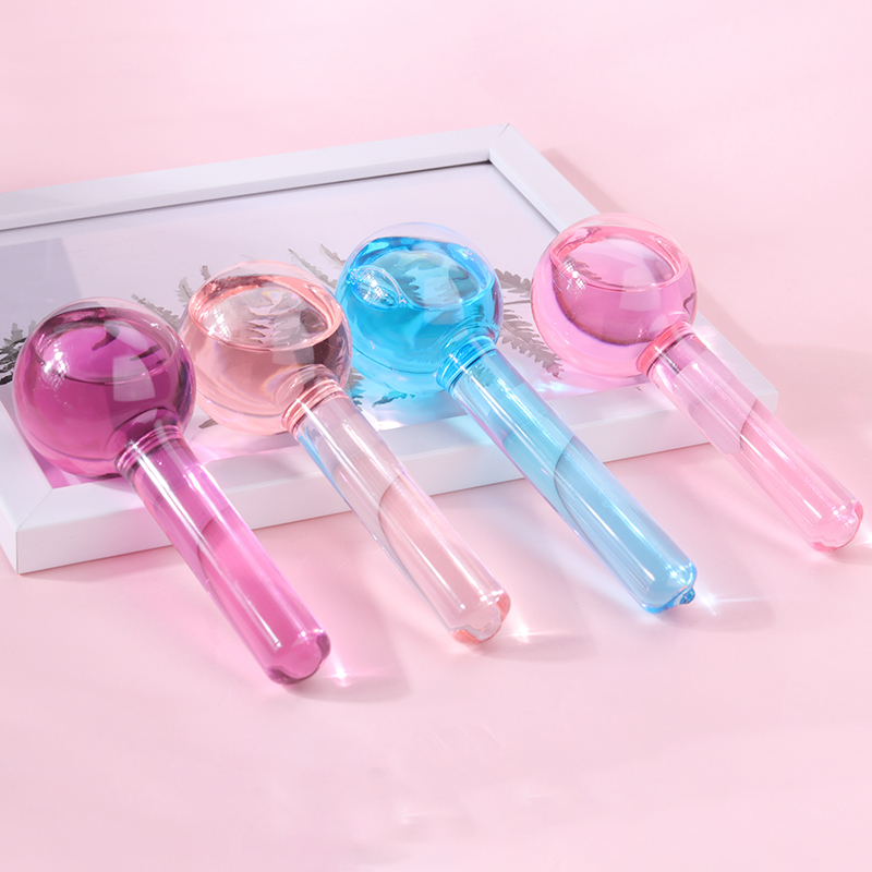 Massage Facial Globes Ball Sorcóir Oighir Globes Rolles Facial Sorcóir Fuar Craiceann Massagers Uirlisí Massage Facial le haghaidh aghaidh agus muineál