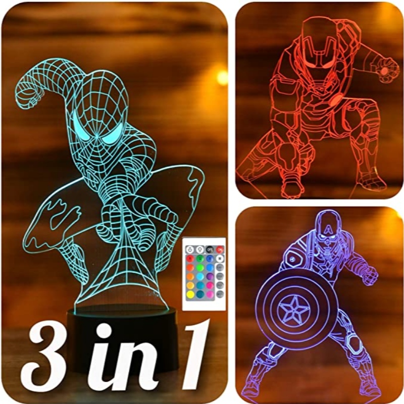 Solas oíche 3D aicrileach
