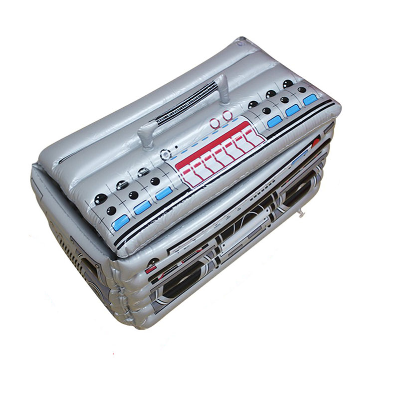 Snámhphointe Oighear Inmheánach Buicéad Snámhphointe Fruit Boombox Boombox, PVC Coimeádán Oighear Buicéad Oighir Nuálaíoch múnlaithe ar an raidió le clúdach