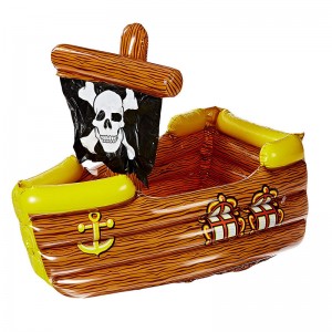 Inséidte PVC Brown agus Pirate Yellow Loinge le Brat Crossbone, Deoch Páirtí Maisiúla Bréagán With
