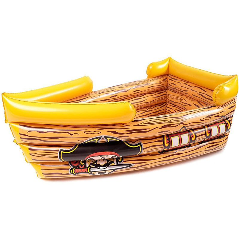 Inséidte PVC Brown agus Pirate Yellow Loinge le Brat Crossbone, Deoch Páirtí Maisiúla Bréagán With