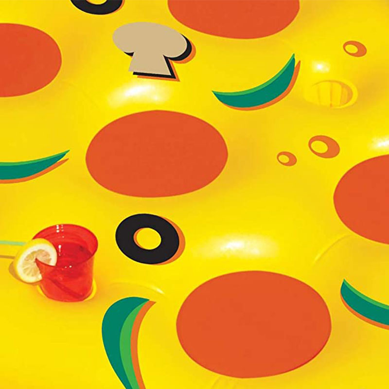 Snámhphointe pizza pizza fásta pvc, bréagán uisce le haghaidh linn snámha, trá