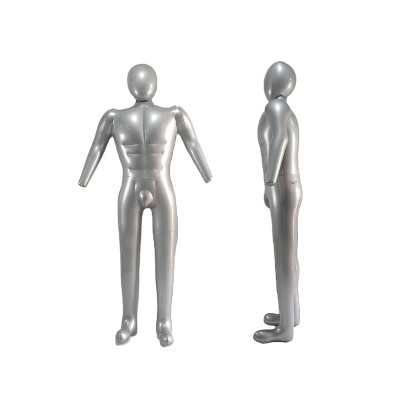 Múnla Mannequin Fireann Inséidte PVC, méid iomlán le ceann agus airm, mannequin choirp iomlán plaisteach