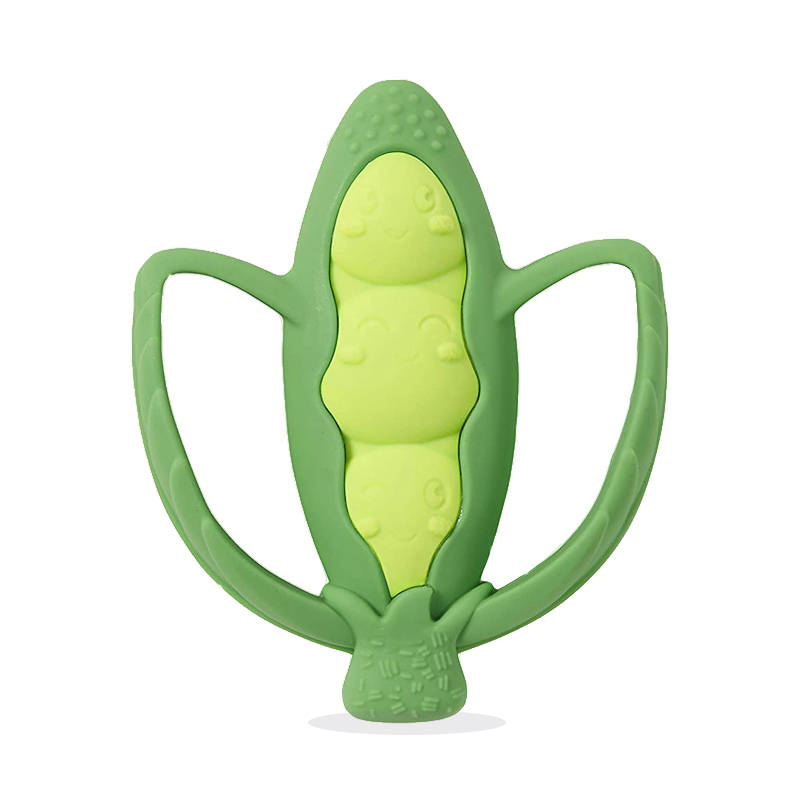 Cruth pod pea bog bréagáin teething leanbh silicone silicone