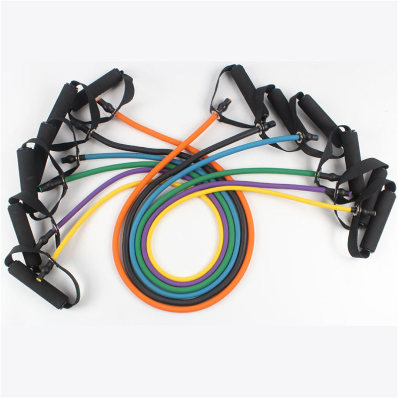 Banda Friotaíochta Cleachtadh Yoga Banna Elastic Folláine Tarraingt Rope Pilates Traenáil Feadáin Leathnaithe le haghaidh Workout Neart Baile Giomnáisiam