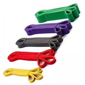 5-120 lb buí dearg dubh corcra glas glas yoga bandaí elastic rubair trealamh folláine lasmuigh faoi dhíon pilates workout traenála spórt