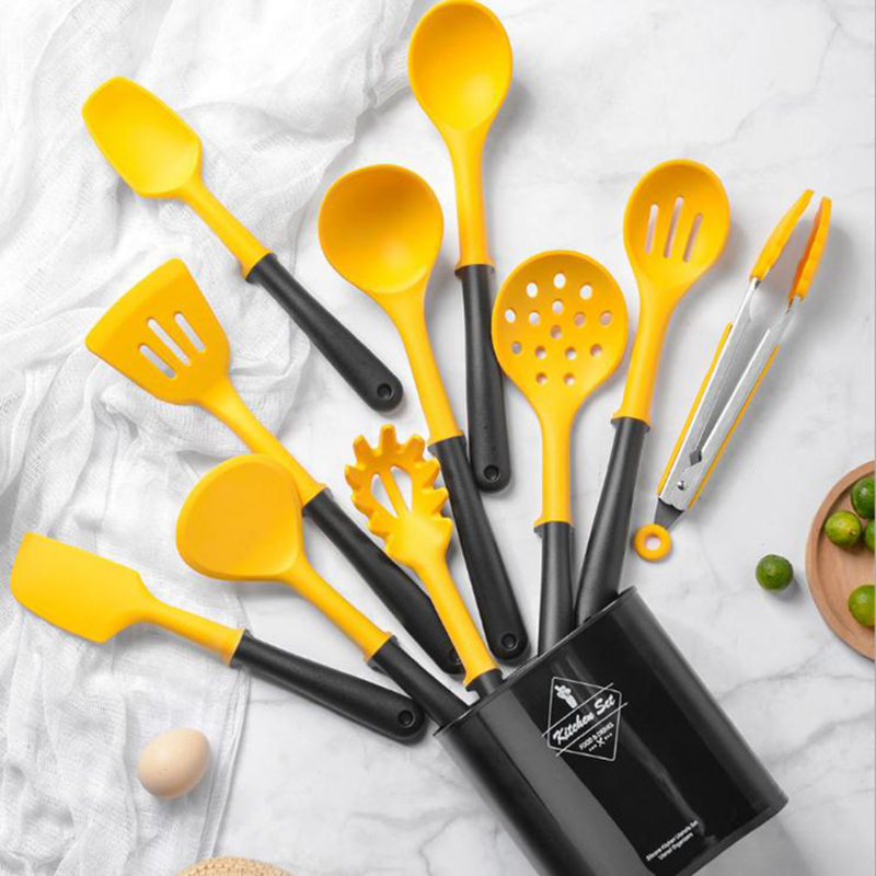 10 PCS Accessories Cistine Resistant Teas Uirlisí Cócaireachta Nonstick Socraigh Uirlisí Cistine Silicone Silicone