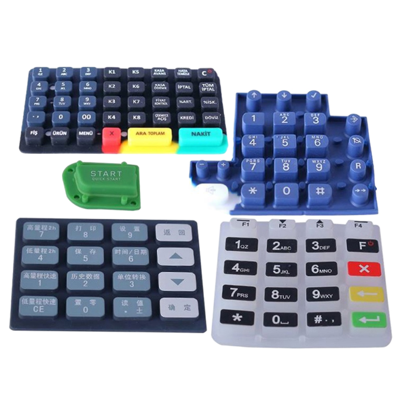 Lógó Clóbhuailte OEM Silicone saincheaptha Creatlach Silicone Cnaipe Silicone Keypad TV Rialaitheoir cianda