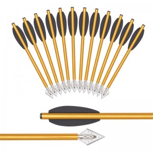 Boltaí saighead alúmanaim 160mm elongarrow le haghaidh fiach amuigh faoin aer piostail crosbhogha