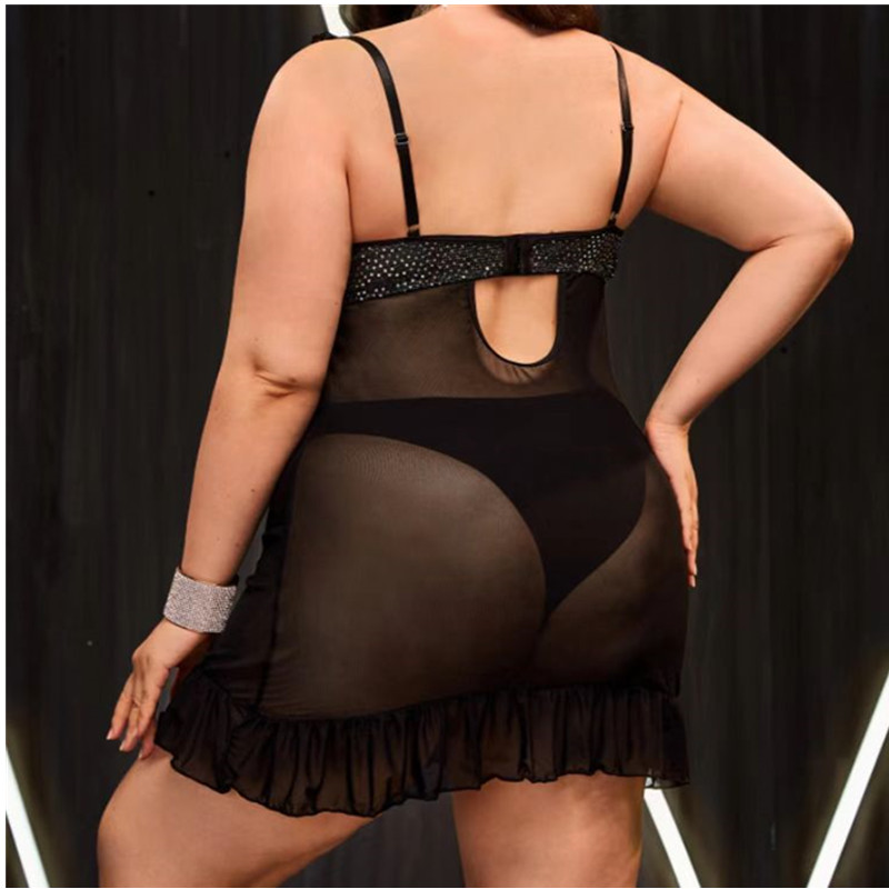Shining sexynighties lása strapaí gualainn ag lonradh sciorta fionraí mogalra sexy maswear oíche