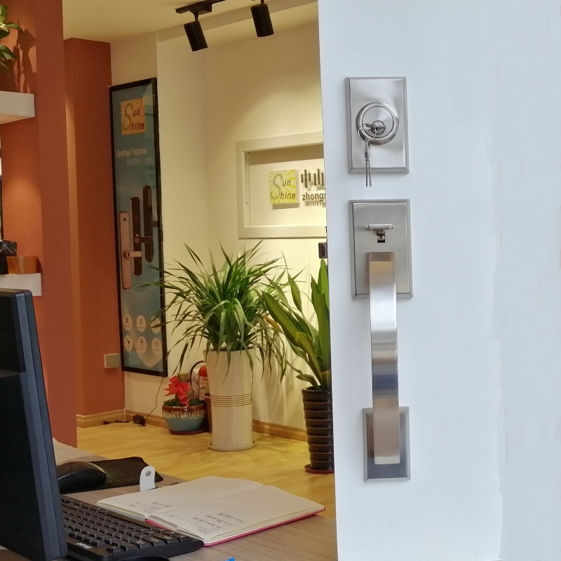 8001 Iontráil Dualgas Trom Láimhseálann Doras Tosaigh le Deadbolt Sorcóra Aonair agus Láimhseáil Ola Láimhseáil Ola Críochnú cré -umha