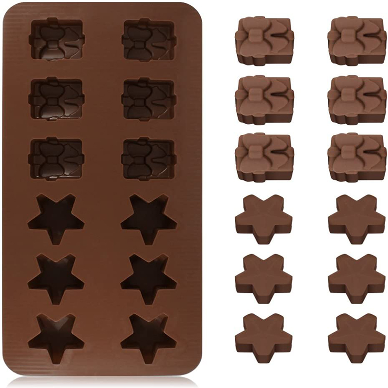 Cruth Star Silicone Ardchaighdeáin Múnlaí Seacláide Bácála