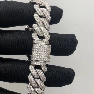 Jewelry Tuochen Airgead Sterling 925 le bracelet cloiche moissanite don fhear