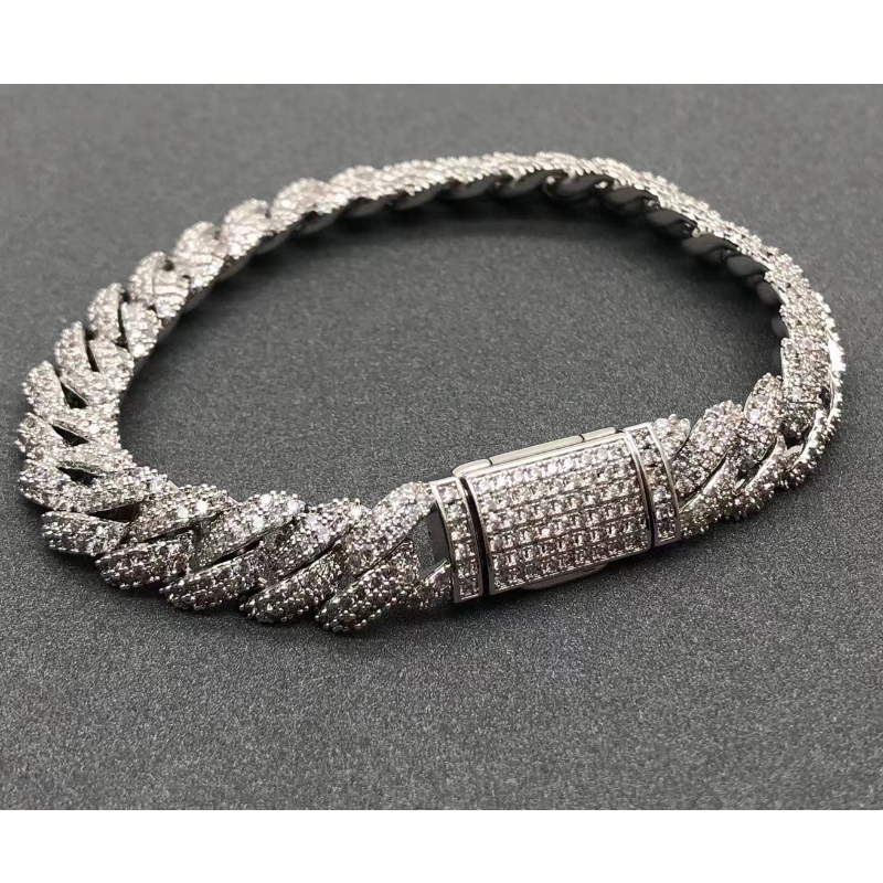 Jewelry Tuochen Airgead Sterling 925 le bracelet cloiche moissanite don fhear