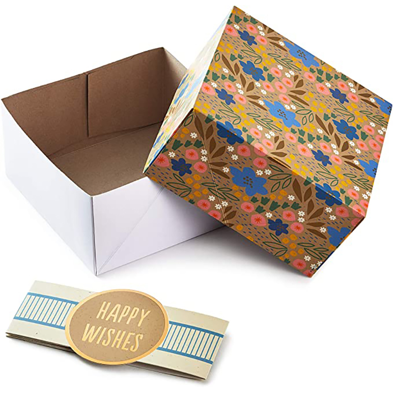 Boscaí bronntanais Hallmark le bannaí wrap, méideanna éagsúla (3-phacáiste: bláthanna agus stríocaí gleoite) le haghaidh breithlaethanta, cithfholcadáin bridal, lána Máthar, Cairde is Fearr