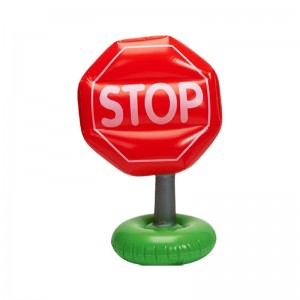 Monaróirí saincheaptha comharthaí tráchta inséidte pvc ag séideadh bloic bhóthair comharthaí triantáin comharthaí rabhaidh comharthaí bréige pvc bréagán