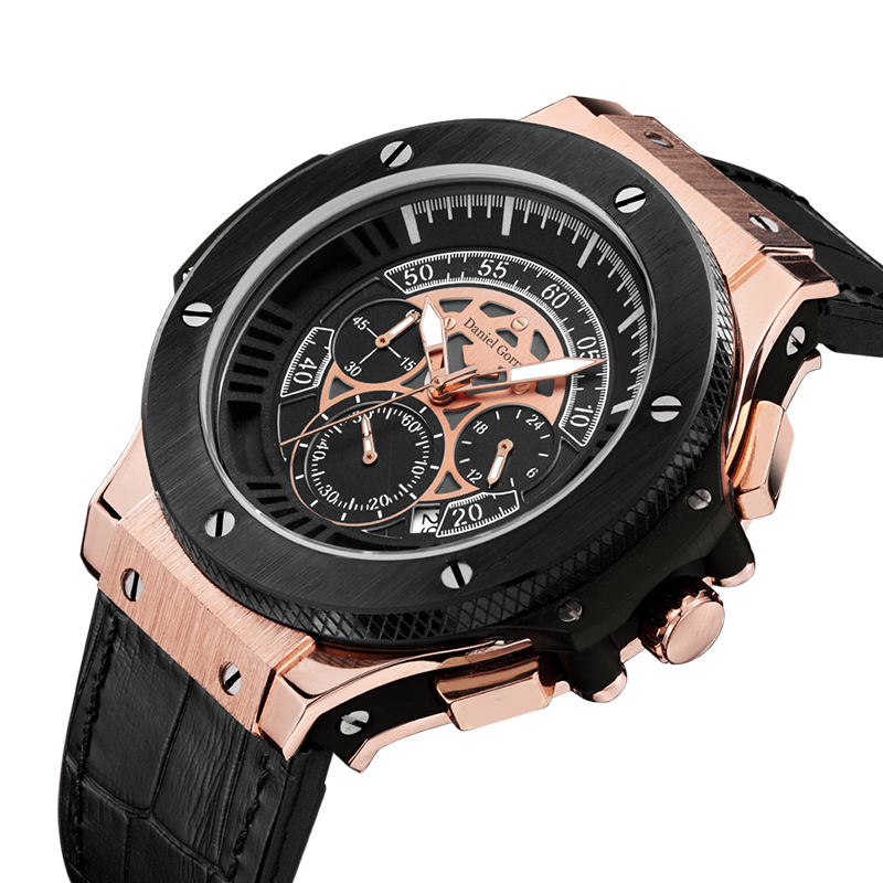Daniel Gormantop Brand Só Spórt Só Faire Fir Uaireadóirí Míleata Strap Rubber Gorm Uaireadóirí Uiscedhíonacha Uathoibríoch RM2204