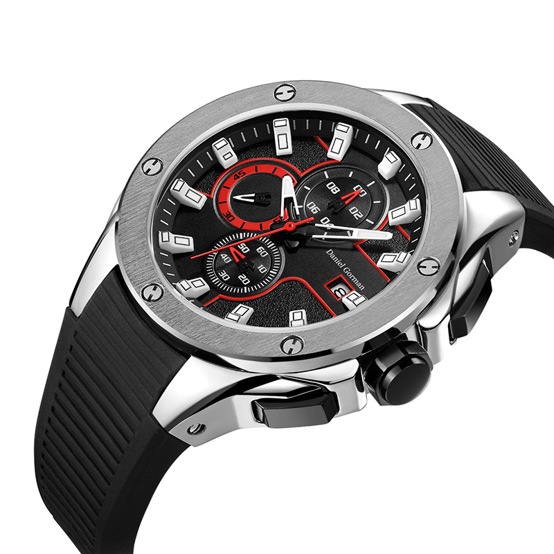 Daniel Gormantop Brand Só Spórt Só Faire Fir Uaireadóirí Míleata Strap Rubber Gorm Uathoibríoch C Uathoibrithe RM2205