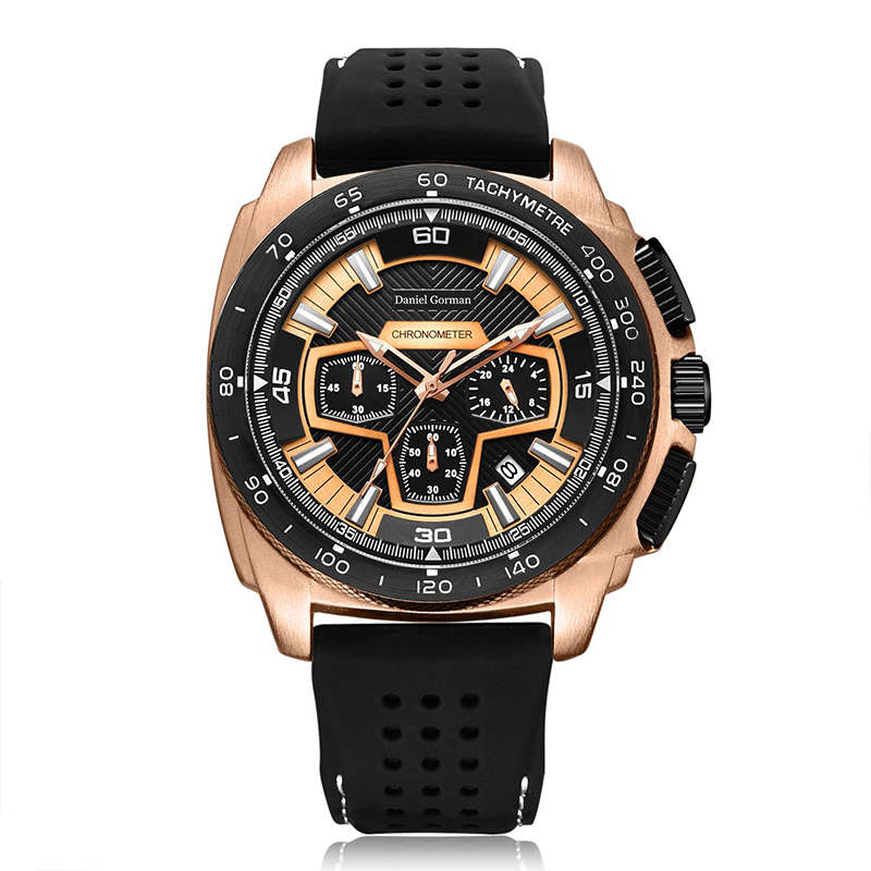 Daniel Gormantop Brand Só Spórt Só Faire Fir Uaireadóirí Míleata Strap Rubber Gorm Uaireadóirí Uiscedhíonacha Uathoibríoch RM2206