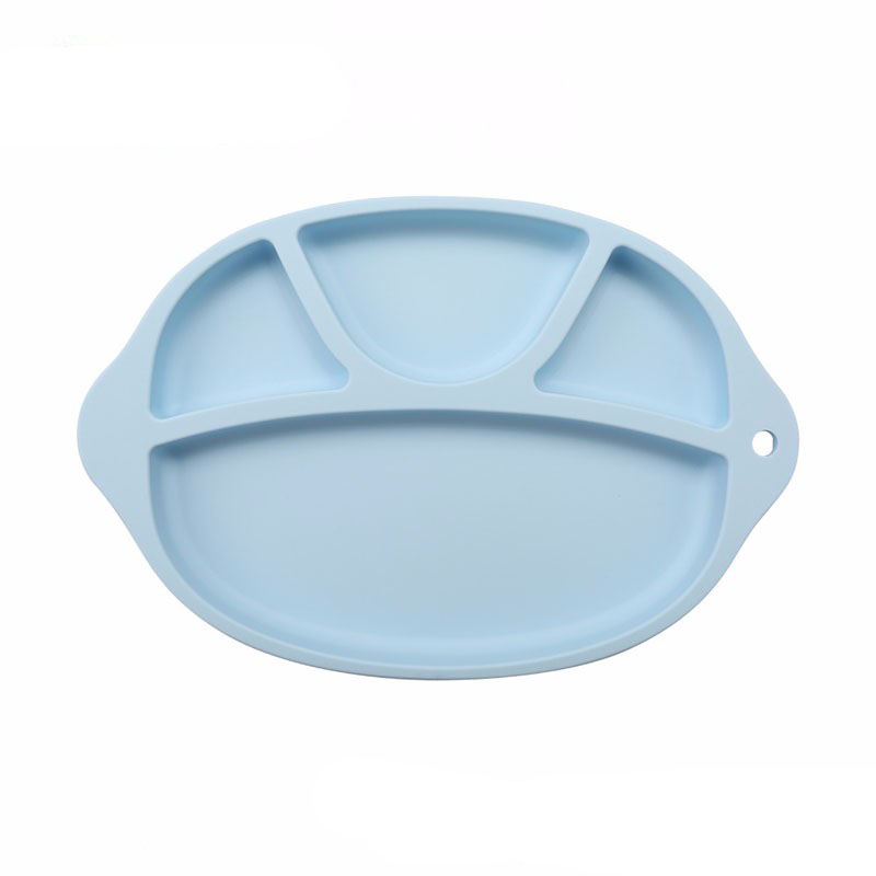 Pláta Silicone Bia Mórdhíola Pláta Silicone Roinnte Plátaí Leanbh Silipe Neamh-Silip le haghaidh leanaí óga ag beathú pláta dinnéir silicone