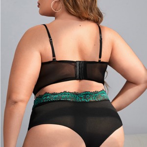 Lása Floral Push-Up Lingerie Sexy Socraigh le fáinne cos péire amháin