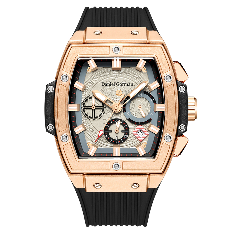 Daniel Gormango13 Brand Waterproof Watch Watch Men's Clog Spóirt Faisean Spóirt Faisean Grianchloch Uathúilna gCearnóg Cearnóg Faire Fir
