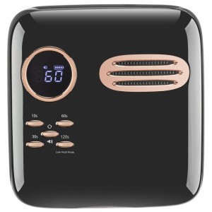 Mnr 701pro lampa ingne faoi stiúir gan sreang, triomadóir ingne gan sreang, solas ingne in -athluchtaithe 72W, lampa ingne glóthach iniompartha faoi stiúir le 4 bhraiteoir suímh lasc ama agus taispeáint LCD glas