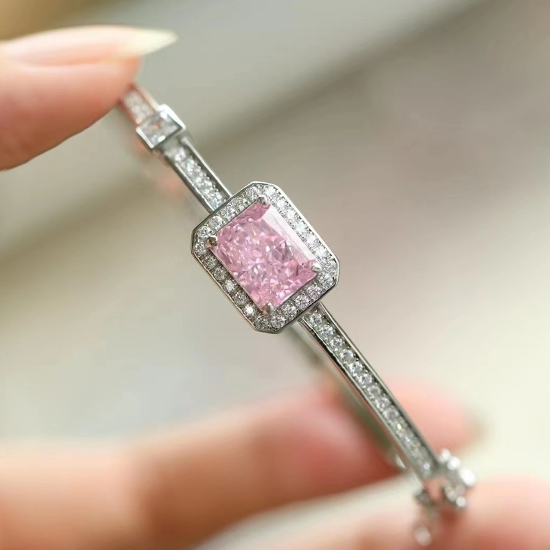 Airgead Sterling 925 le bracelet diamant ildaite carbóin ard