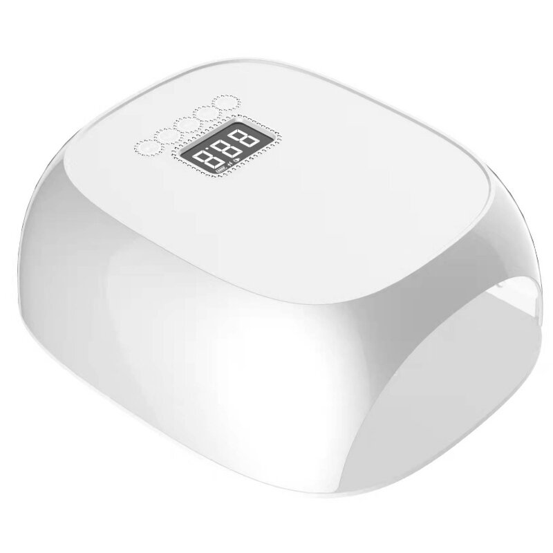 Mnr 801pro lampa ingne faoi stiúir gan sreang, triomadóir ingne gan sreang, solas ingne in -athluchtaithe 72W, lampa ingne glóthach iniompartha faoi stiúir le 4 bhraiteoir suímh lasc ama agus glas taispeána LCD