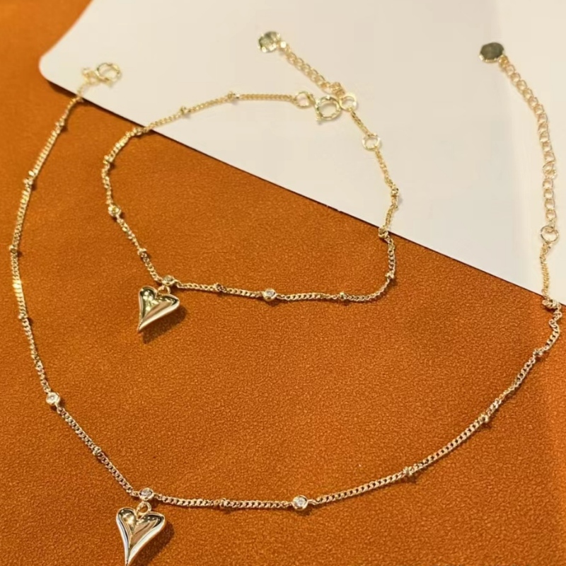 Bracelet agus Anklet Croí Óir 18K agus Anklet