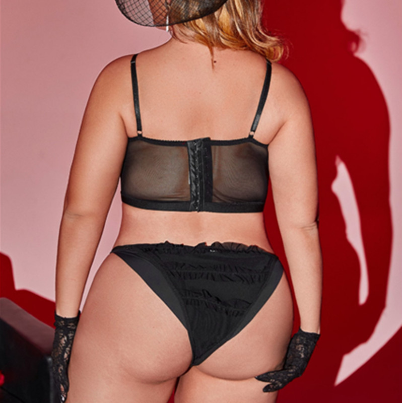 Úim maisiú bláthanna ardaigh úim lingerie mogalra fórsa le thong sexy