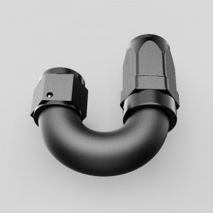 Alúmanam 180 céim Píosa amháin Píosa Sreabh Iomlán Swivel Hose Deireadh An4 An6 An8 An10 Feistis An12 Feistis