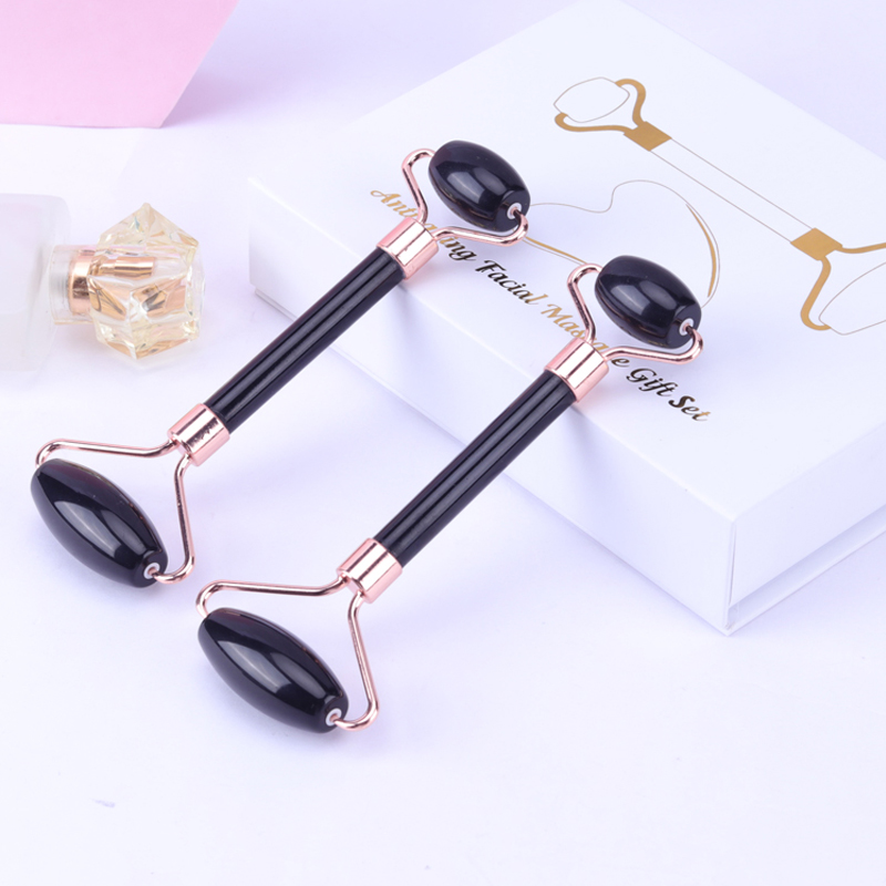 Saincheaptha Facial Natural Dark Dark Green Crystal Oighear Crystal Gua Sha Massager Roller Frith-Aoga Jade Massager Le Bosca