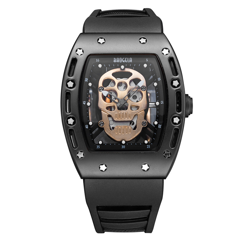 Fir Skull Faisin Grianchloch Faire Baogela Creative Dial Watch for Men Clog Clog Óir Life Fir Waterproof Watches Stíl Spóirt 1612