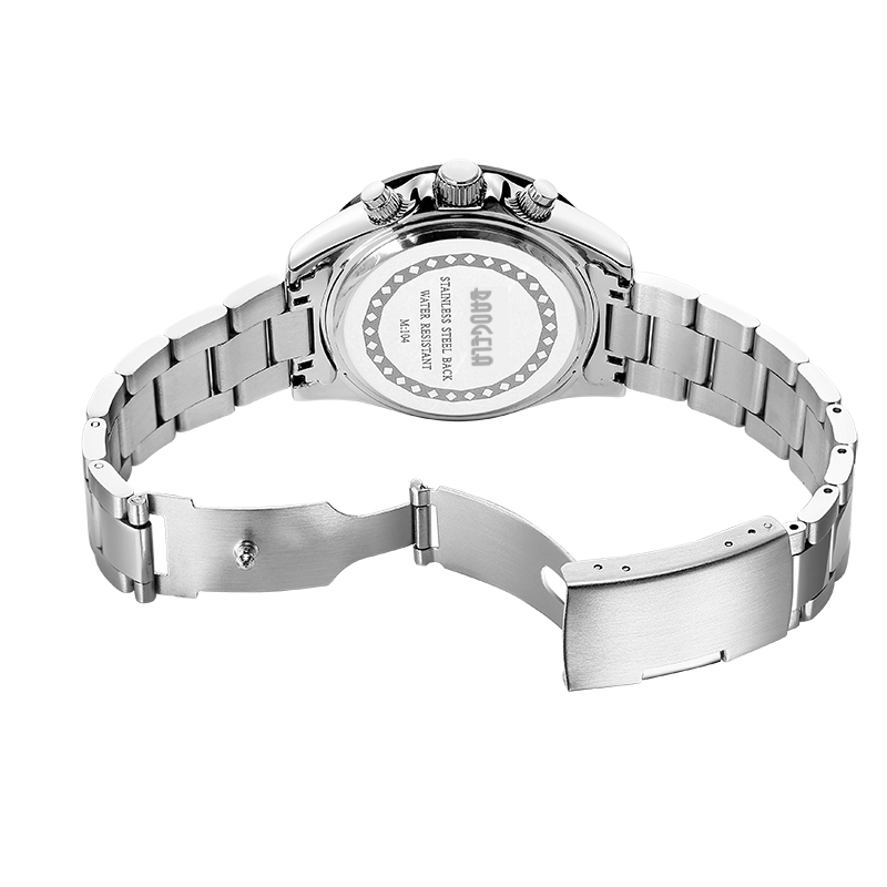 Fir Baogela ag faire ar an mbranda barr Só Spóirt Só Grianchloch Uaireadóirí Strap Cronograph Chronograph Uiscedhíonach 2210 Bán Dubh Strap Uiscedhíonach