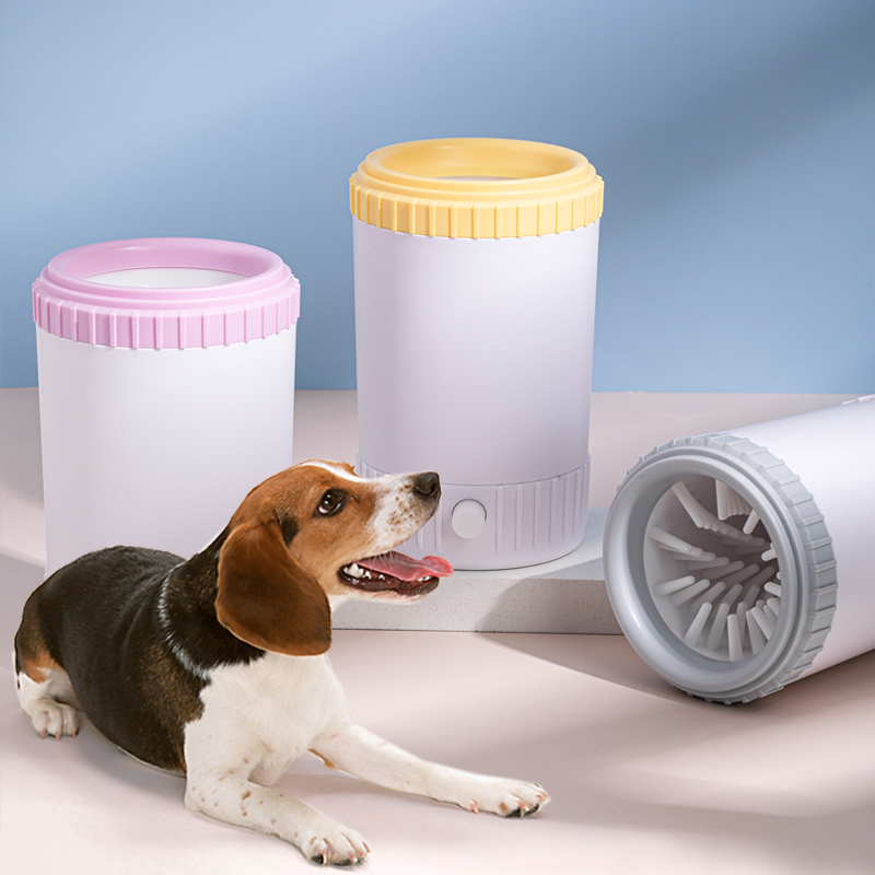 Glantóir lapa washer cos iniompartha do mhadraí beaga agus meánmhéide le guairí bog silicone