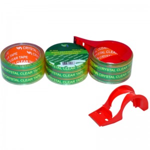 Super Ncrystal Téip Pacála Greamaitheach Glan le Dáileoir