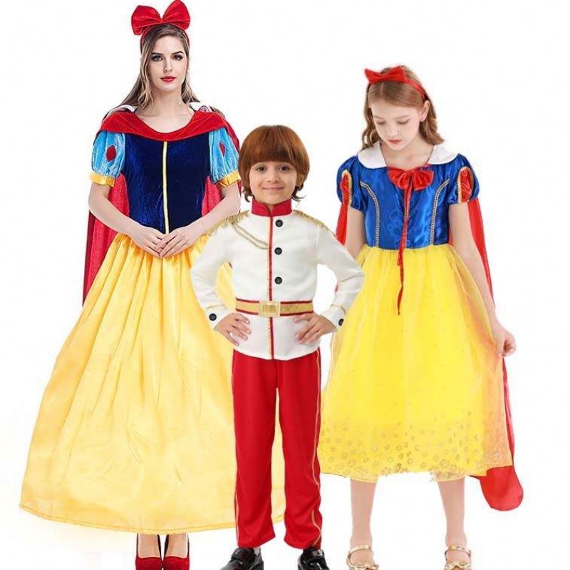 Costumes Leanaí Samhraidh Cailín Banphrionsa Puff Sneachta Sneachta Gúna Éadaí Bán HCSW-002