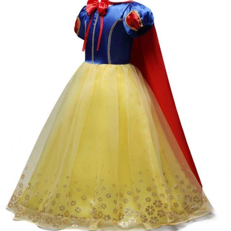 Costumes Leanaí Samhraidh Cailín Banphrionsa Puff Sneachta Sneachta Gúna Éadaí Bán HCSW-002