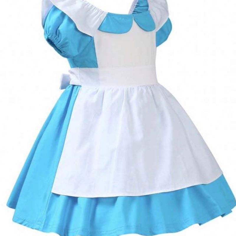 Kids Costumes Éadaí Sneachta Bán Alice Naíonán 100% Cotton 2-6 bliana Cailín Strap Gúna páistí cailíní Gúnaí Banphrionsa DGHC-029