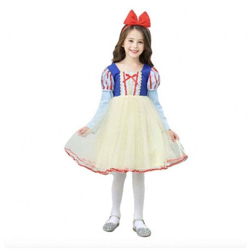 Snow White Classic Ladler Feisteas Banphrionsa Banphrionsa Baby Little Toddler Cailíní Sneachta Gúna Bán HCSW-001