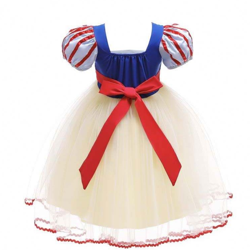 Snow White Classic Ladler Feisteas Banphrionsa Banphrionsa Baby Little Toddler Cailíní Sneachta Gúna Bán HCSW-001