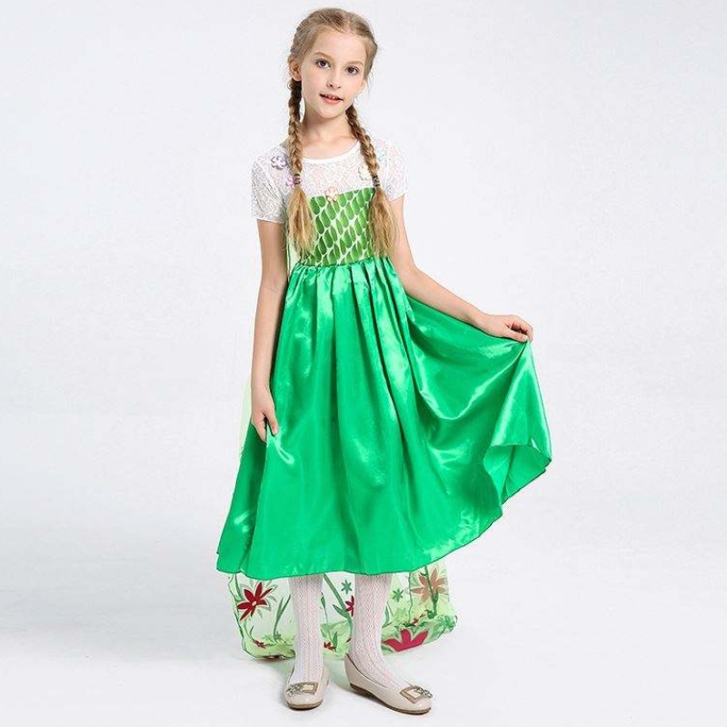 Amazon Barr Seller Girl Girl Girl Gredume Gúna Banphrionsa Anna Kids Gúna Elsa le haghaidh 4-10y HCGD-019