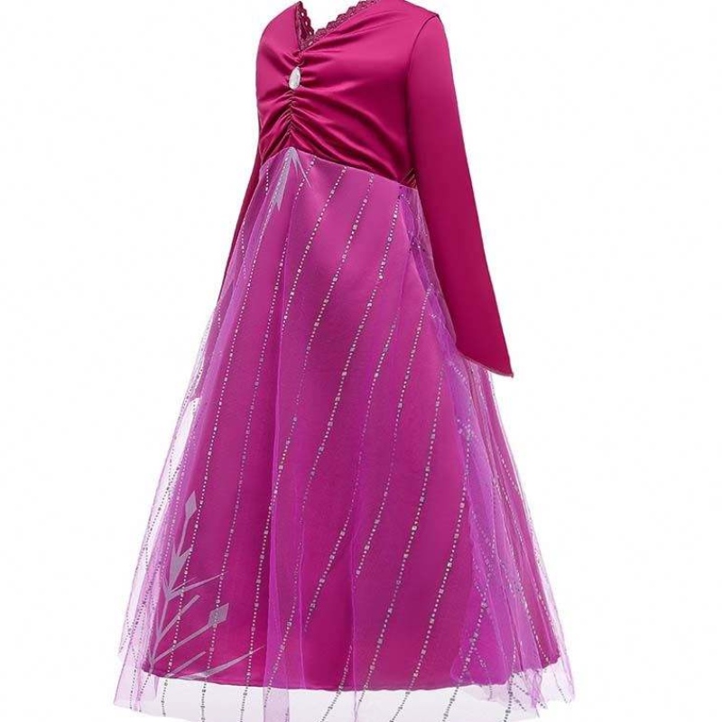 Anna Cosplay Party Vestidos Éadaí Cailín Dearg Elsa éadaí banphrionsa Elsa Gúna le haghaidh 3-10Y HCGD-034