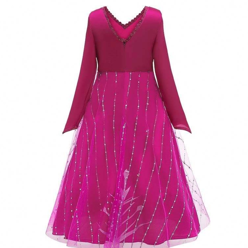 Anna Cosplay Party Vestidos Éadaí Cailín Dearg Elsa éadaí banphrionsa Elsa Gúna le haghaidh 3-10Y HCGD-034