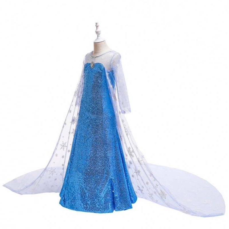 Kids Girls Banphrionsa Little Fancy Gúna Suas Cosplay Cosplay Gúna Coronation Elsa Cosplay HCGD-020