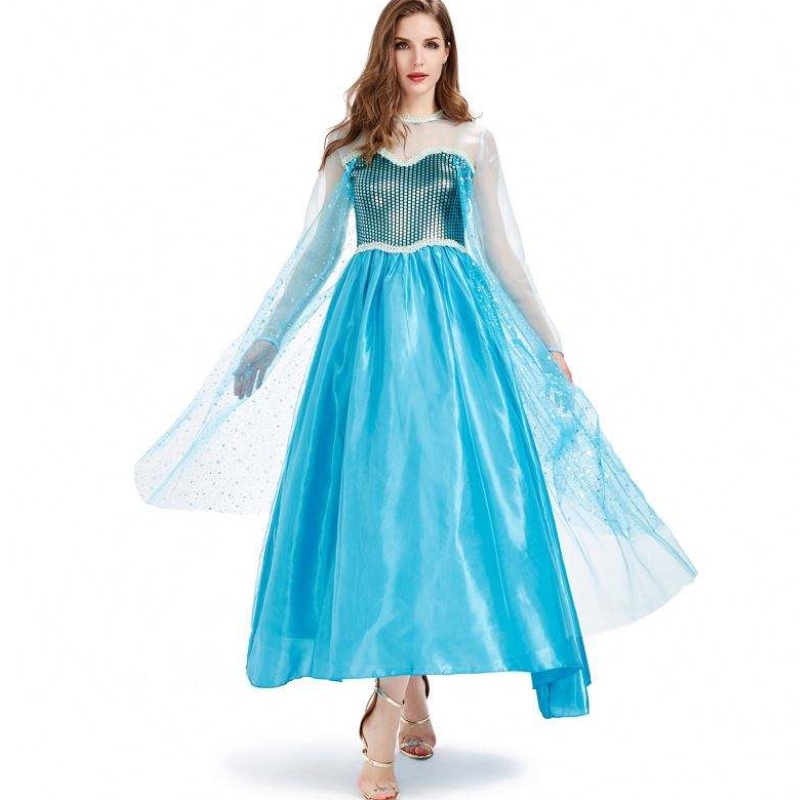 Novedades 2022 Cosplay Oíche Shamhna Fancy Party Dress Up Gorm Long Elsa Feisteas Duine Fásta HCGD-054