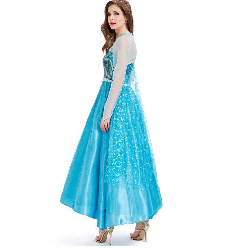 Novedades 2022 Cosplay Oíche Shamhna Fancy Party Dress Up Gorm Long Elsa Feisteas Duine Fásta HCGD-054